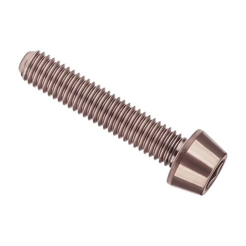 Image of Titanium Ti Bolt M5x9 16 18 20 25 30 35 40 45 50 55 60mm Tapered Head Screws Pack of 4 (M5x25mm, Bronze)
