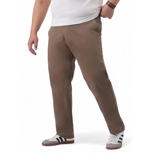 Urbano Plus Men's Regular Fit Mid Rise Cotton Casual Chinos Trous...