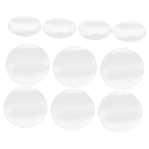 FONDOTIN 10Pcs Magnifier Lens Clear Acrylic Magnifying Lenses for DIY Magnifier Making Portable Replacement Accessories for Enhanced Viewing Experience