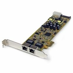 STARTECH.COM ST2000PEXPSE / 2PORT PCI Express GIGABIT Server Network Adapter PCIE POE NIC miniatura 1