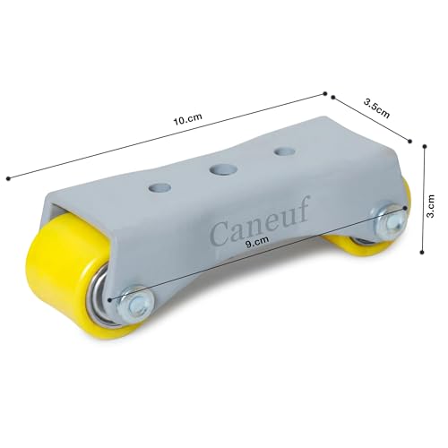 Image of Heavy Single Wheel Fixed Furniture Castor Wheels with Bearing, Flat Roller Wheels for Drawer, Sofa, Bed & Table, 350-450 kg Load Capacity (35mm, Set of 4)