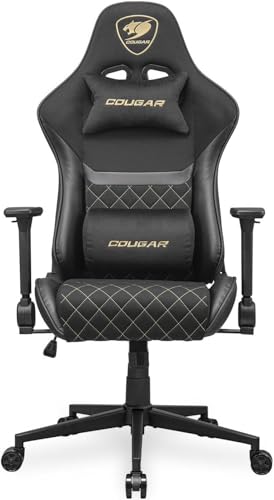 COUGAR Armor One V2 Gold F Chaise de Jeu avec Surface en Tissu tissé,...