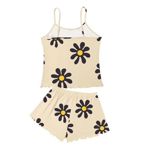 Image of American Trends Cute Pajamas for Women Strawberry Print Cami Top and Shorts Pj Set Two Piece Pajama Set Sleepwear Sleep Set
