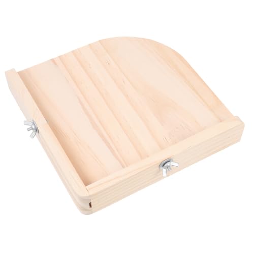 DIYEAH Plataforma de Madera para Jaula de Chinchillas y Conejillos de Indias Accesorio en Forma de Abanico Tamaño Compacto Adecuado para Saltos y Entretenimiento en Jaulas Pequeñas