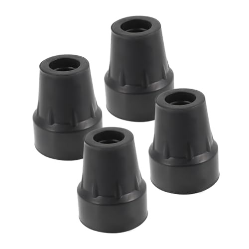 NOLITOY 4pcs Diameter Anti-Skid Wear Resistant Rubber Cane Tips Walking Stick Foot Covers Easy to Install for Metal and Wooden Canes 19mm