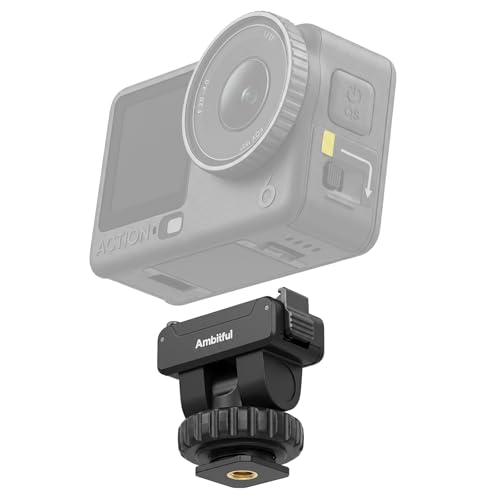 Ambitful ���C�N�C�b�N�����[�X�}�E���g�A�_�v�^�[ DJI Osmo Action 3/4/5 Pro/6�ANano�AOsmo 360�p�A�y�ʃA�N�V�����J�����}�E���g�x�[�X(DA03-�R�[���h�V���[�{�[���w�b�h)