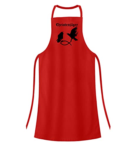 Tablier de barbecue Christenjäger rouge à offrir pour la fête des pères ou anniversaire