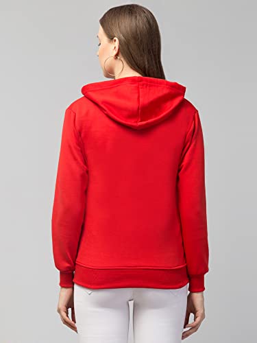Image of Women's Solid Casual Zipper Cotton Relaxed Fit Sweatshirt for Winter