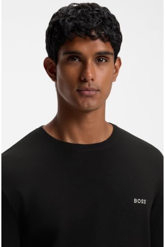 BOSS T-Shirt De Pyjama en Jersey Ottoman avec Logo Brodé