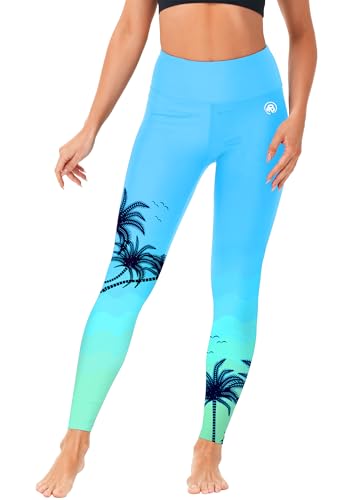Women Sun Protection Surfing Pants UPF 50+ High Waist Swim Pant Full Coverage Water Sport Tights L
