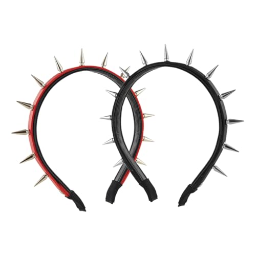 Serre-tête à pointes pour femme accessoire cheveux punk gothique noir