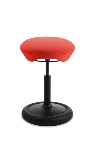 Image of Topstar SITNESS HOP Ergonomic Stool with Three-Dimensional Movement Sitness Technology Made in Germany Colour: Black /Red