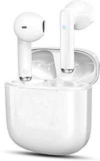 RICLBE Wireless Headphones, Wireless Earbuds Bluetooth 5.0 Headphones 3D HiFi Stereo Headphones Noise Cancellation in-Ear Built-in Mic with Charging Case, Compatible with iphone/Samsung/Android/IOS