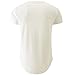 KLIEGOU Mens 100% Cotton Hipster Hip Hop Longline Crewneck T-Shirt White XL(66)