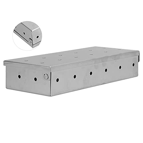 Miniatura 4 de Qukaim Caja Para Ahumar, Caja De Ahumar Para Barbacoa De Gas, Barbacoa De Acero Inoxidable, Caja Para Ahumadores, Barbacoas De Carbón Y Gas,Diseño De Ventilación, Para Exteriores