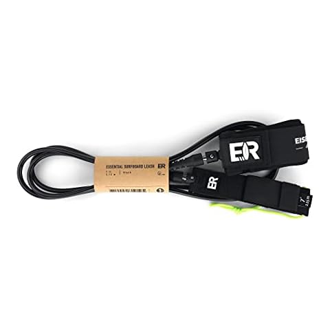 Eisbach Riders Surfboard SUP Straight Leash - Wellenreiten Surfbrett (Schwarz, 5ft/1.52m) Cover