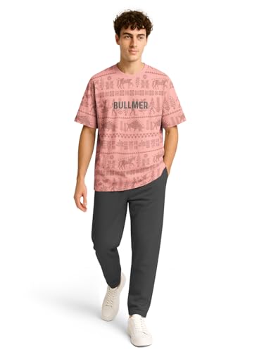 Image of BULLMER Trendy Co-ords with Oversized T-Shirt & Pants Clothing Set for Men | Cotton Blend Cord Set for Men