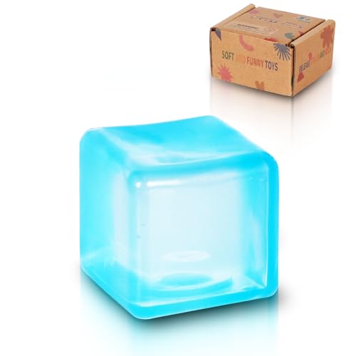 Copfeqyr Ice Cube Stress Balls Gift Set, 1PCS Colorful Squishy Fidget Cube Toys for Kids & Adults, Soft Sensory Squeeze Toys for Stress & Anxiety Relief, Gift Box...