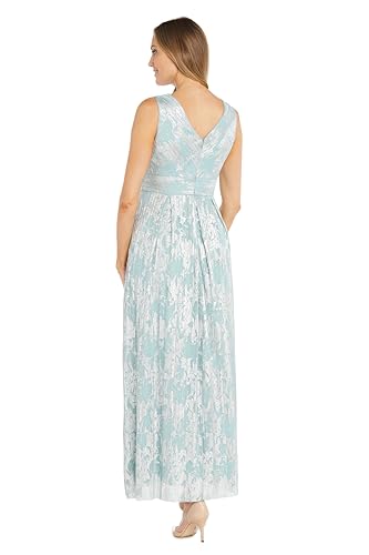 Image of Womens Long Metallic Printed Gown