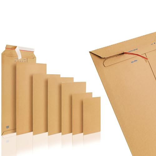 WPTrading - 50 Stück Wellpappe Versandtaschen DIN A4 250 x 353...