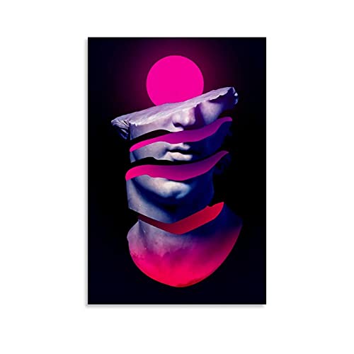 yownle Sculpture Poster Aesthetic Neon Art Vaporwave Poster for Room Wall Paintings Canvas Decor Art Living Room Bedroom Posters 12x18inch(30x45cm)
