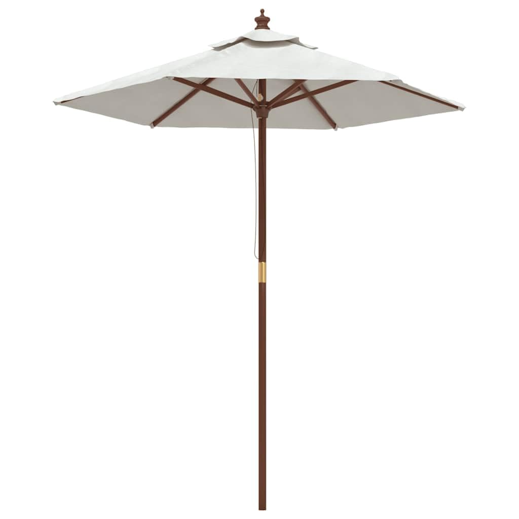 Vidaxl Sand Garden Parasol With Wooden Pole 196X231 Cm Large
