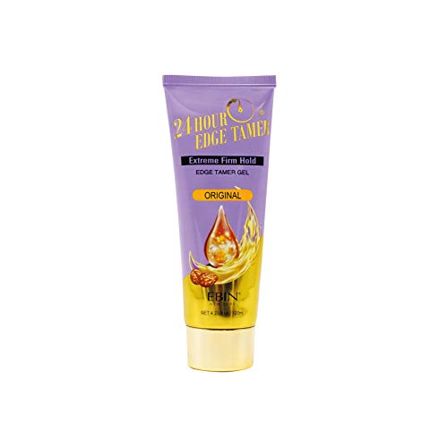 EBIN NEW YORK 24 Hour Edge Tamer Tube, Extreme Firm Hold, 4.23oz, Original – Carry & Go, No Flaking, No residue, Shine, Moisture with Argan Oil