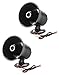 QWORK Electric Siren Horn, 2 Pack DC 12V Security Loud Wired Alarm Siren for Home Alarm System Security and Protection, 110 dB
