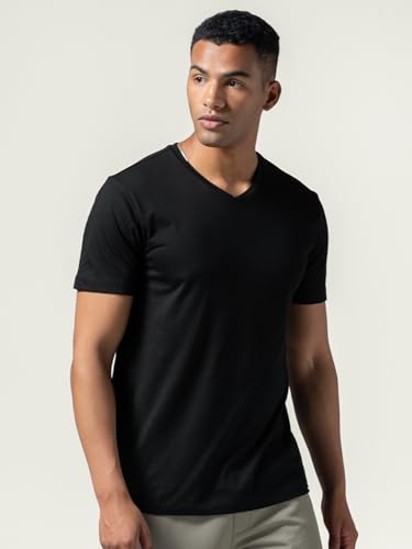 Image of DAMENSCH Regular Fit Cotton Blend Tshirt Half Sleeve Crew Neck Comfortable Casual Lightweight Premium Vortex Elemental Breeeze Tshirts for Men Pack of 1