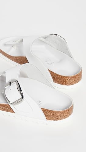 Birkenstock Birkenstock Women's Gizeh Big Buckle Sandals, White, 8 Medium US