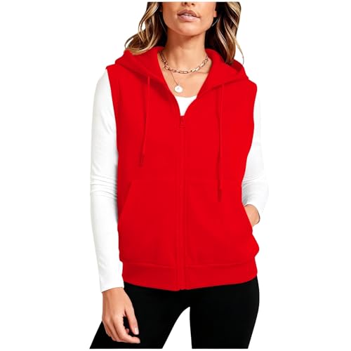 Novlewign Womens Zip Up Hoodie Vest Oversized...