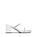 DREAM PAIRS Sandal Heels for Women Low Square Open Toe Block Chunky Heels Slip On Slides Mules for Party Homecoming Daily,Size 8,Shiny Silver,DWUMSS2516