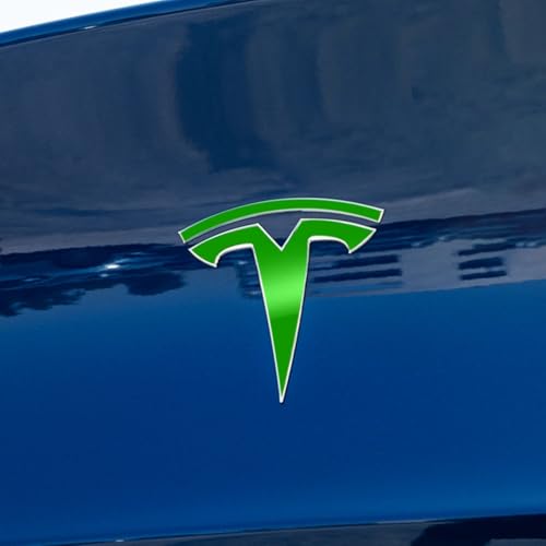 Image of IPG Compatible with Model Y Decal (8 Logo Set) Stickers Set Personalize Your Vehicle (Neon Series - Green)