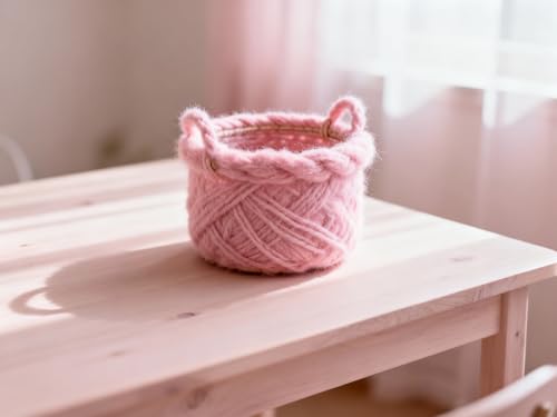 Image of ProKart Premium Blankie Wool, Plush & Cuddly, Chenille Yarn Supersoft Hand Knitting Wool Ball | Blanket Thick /Mottu Yarn Ball Suitable for Hand Knitting and Crocheting (Baby Pink, 100gms x 1 Pack)
