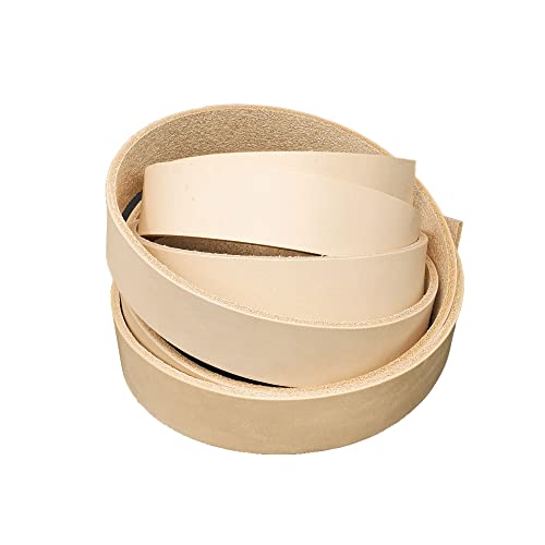 1" Natural Vegetable Tanned Cowhide Leather Strips 5-6 Oz. 6-7 Oz. And 7-8 Oz.- Custom Length Up To 84” #TOP23