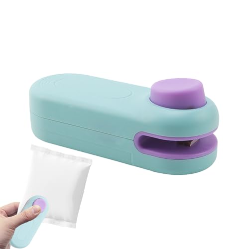 Máquina selladora de bolsas de aperitivos, reselladora de bolsas de patatas fritas de mano con parte trasera magnética, sellador térmico, perfecta para bolsas de alimentos, aperitivos, dulces y
