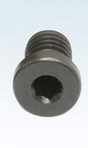 Metric Fitting M12X1.25 M12 x 1.25 Male Thread Allen Socket Flange Plug Black Steel (2 Units)