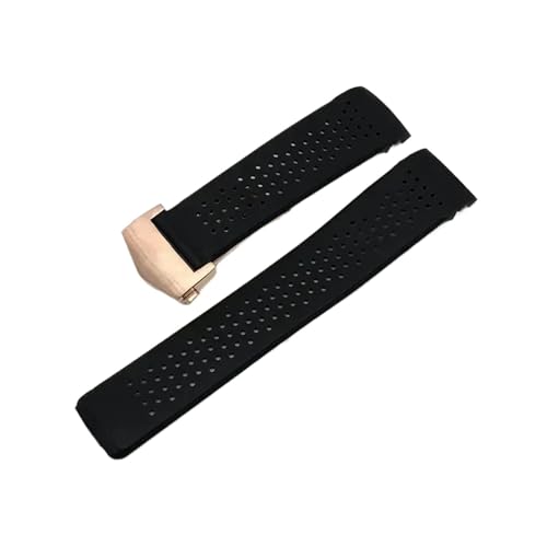 [LOKLNEYK] 22mm 24mm�\�t�g�V���J�Q�����X�g�o���h�ɓK������TAG HEUER GRAND CARRERA AQUARACER(Black-rose gold,22mm)