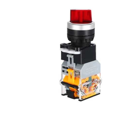 Interrupteur de transfert 2NO 2 positions sélecteur rotatif LED 22mm bouton commutation 10A rond
