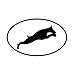 MDGCYDR Pegatinas Coche Graciosas 12 Cm * 7,5 Cm Doberman Perro Raza Ovalada Corriendo Vinilo Parachoques Ventana Coche Pegatina Negro/Plata