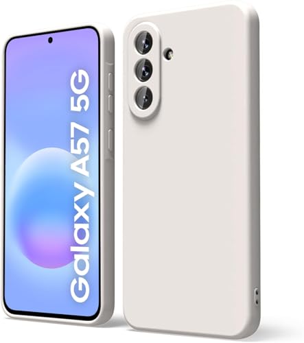 Image of DIZORO Microfiber Candy Case for Samsung A57 5G Smooth Touch Cushion Liquid Soft Silicone Gel Rubber Phone Cases Non-Slip Full Body Protective Shockproof Back Cover -Stone