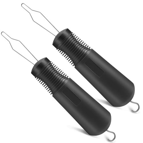 Milifox Button Hook, Button Helper Tool for Elderly and Zipper Puller One Hand Aid for Seniors and Arthritis, Buttoning Assist Tool for Shirt Wedding Dress (2 Pack)