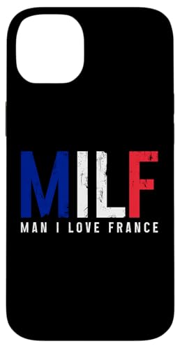 Carcasa para iPhone 14 Plus M.I.L.F. Man I Love France Pride Bandera francesa divertida