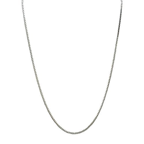 DSS 925 Sterling Silver Necklace for Women, Box Chain 0.8mm, Lobster Claw Clasps, Sterling Silver Chain, Italian Jewelry for Women, 16in - 30in4