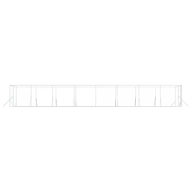 Foto 7 de 8 de vidaXL Perrera de Exterior Acero galvanizado Plateado 4x16x2 m