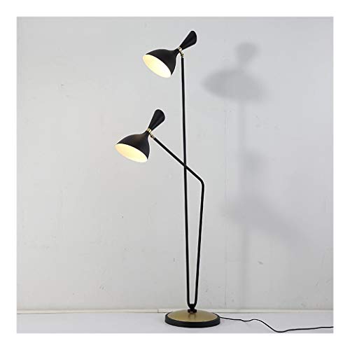 Lampadaire Lampadaire 2 Tête Lampe LED nuit Chambre Salon Salle de lecture Étude verticale Lampe de table moderne Piano Lampadaire LED