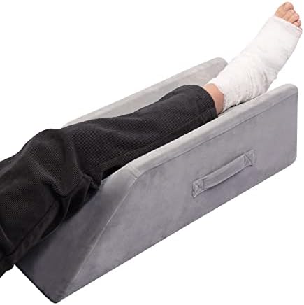 TANYOO Velvet Elevation Leg Pillows for Ankle Surgery Recovery, Broken Foot, Hip and Knee Pain Relief Medium Size for Children and Short Persons