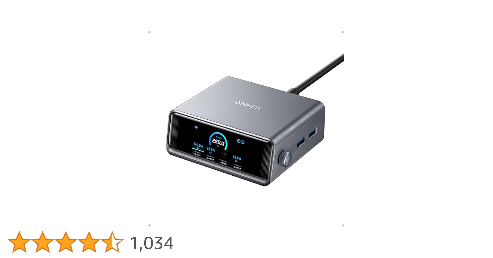 【新品】 Anker Prime Charging Station 6 Anker Prime Charger 6-Port Desktop Charging Station 250W