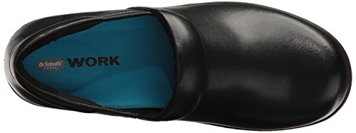 Dr. Scholl's Shoes Women's Dynamo Slip Resistant Work Clog,Black Leather,9.5 Wide #TOP4