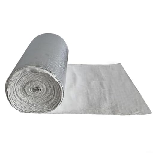 Bulevisiter Manta aislante de fibra de cerámica de 1 m x 0,5 m, ignífuga y resistente al calor hasta 1260 °C, para estufa de leña, chimeneas, hornos, forjas, hornos